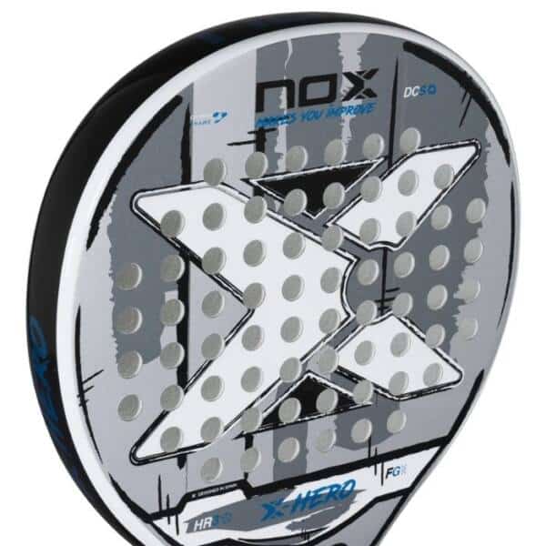 Detalle de la Pala NOX X Hero White 2026