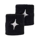 Muñequeras StarVie negras con logo blanco