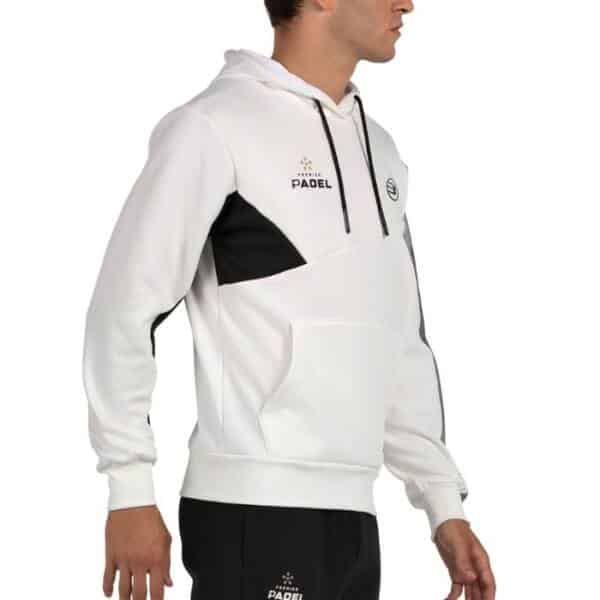 Sudadera Bullpadel Palmiro Blanca Premier Hombre
