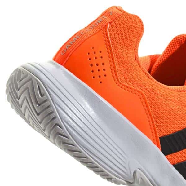 Detalle de las Zapatillas Adidas Gamecourt 2 Naranja Flúor