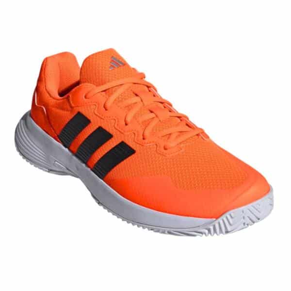 Detalle de las Zapatillas Adidas Gamecourt 2 Naranja Flúor