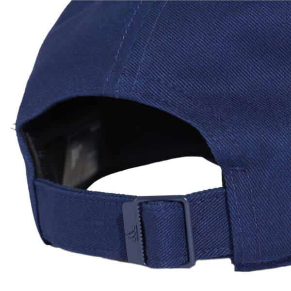Detalle de la Gorra Adidas Bball 3S NL Azul Marino/Naranja