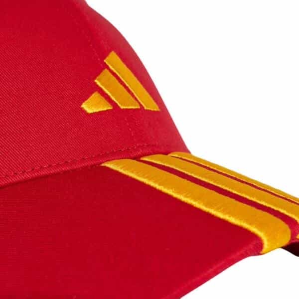 Detalle de la Gorra Adidas Bball 3S NL Rojo/Amarillo