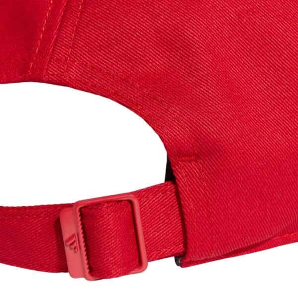 Detalle de la Gorra Adidas Bball 3S NL Rojo/Amarillo