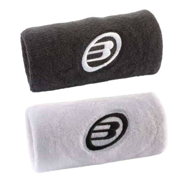 Pack 2 Muñequeras Bullpadel BPMU262 Negro/Blanco