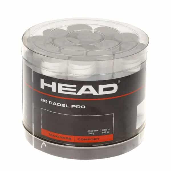 Tambor 60 Overgrips HEAD Padel Pro Blancos Lisos Tambor 60 Overgrips HEAD Padel Pro Blancos Lisos