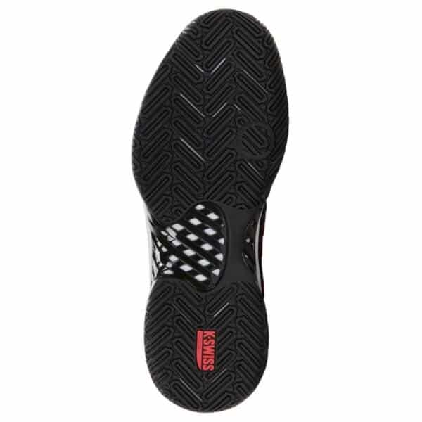 Suela de las Zapatillas K-Swiss Express Light 3 Padel Negras/Rojas
