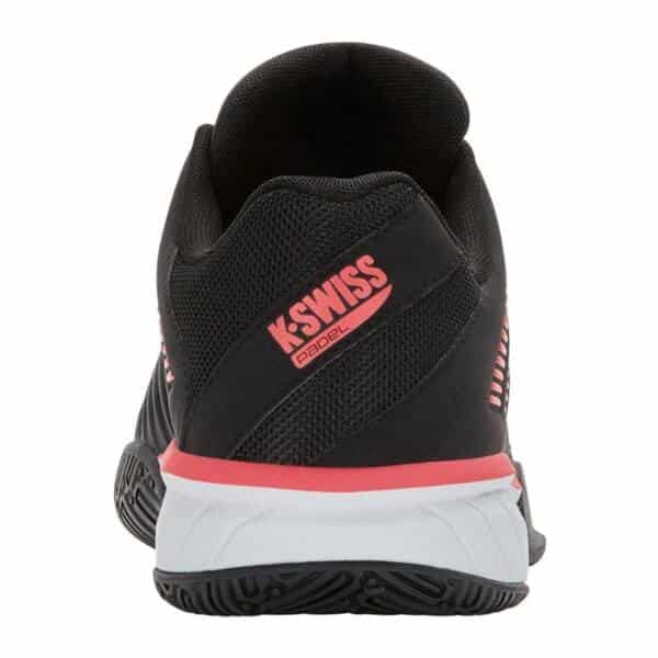 Detalle de las Zapatillas K-Swiss Express Light 3 Padel Negras/Rojas