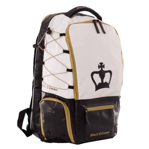 Mochila Black Crown Raptor Blanco-Dorado 2026