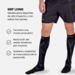 Detalles de los Calcetines Floky GRF Long Negros