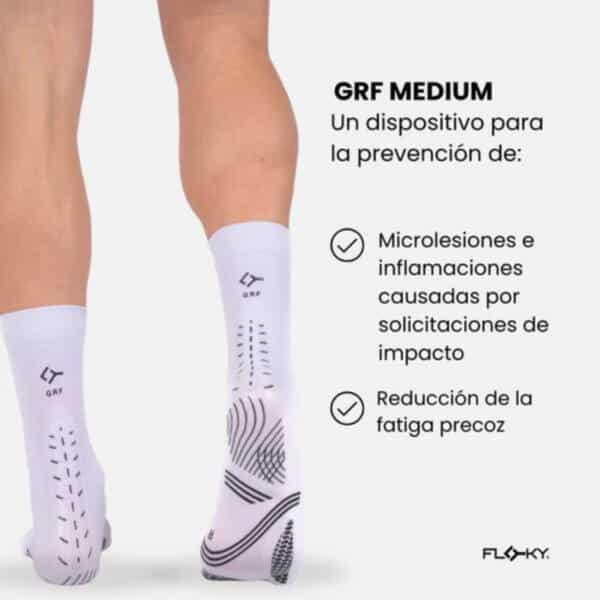 Detalles de los Calcetines Floky GRF Medium Blancos