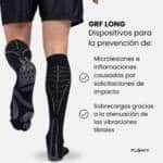 Detalles de los Calcetines Floky GRF Long Negros