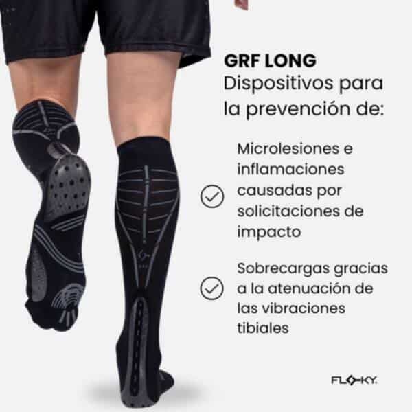 Detalles de los Calcetines Floky GRF Long Negros