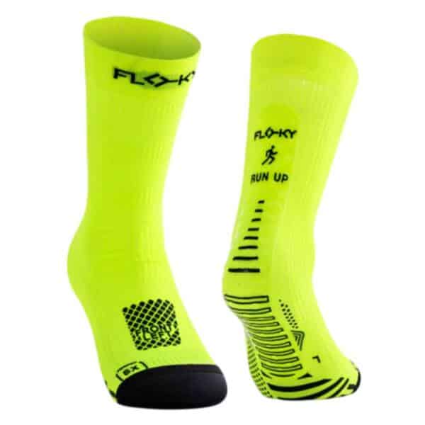 Calcetines Floky Run Up Medium Amarillo Flúor