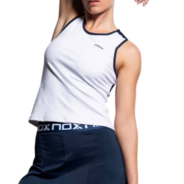 Camiseta NOX Team Blanca/Azul Woman