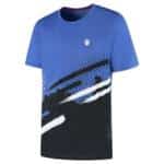Camiseta K-Swiss Hypercourt Print Crew Stripe Azul/Negro