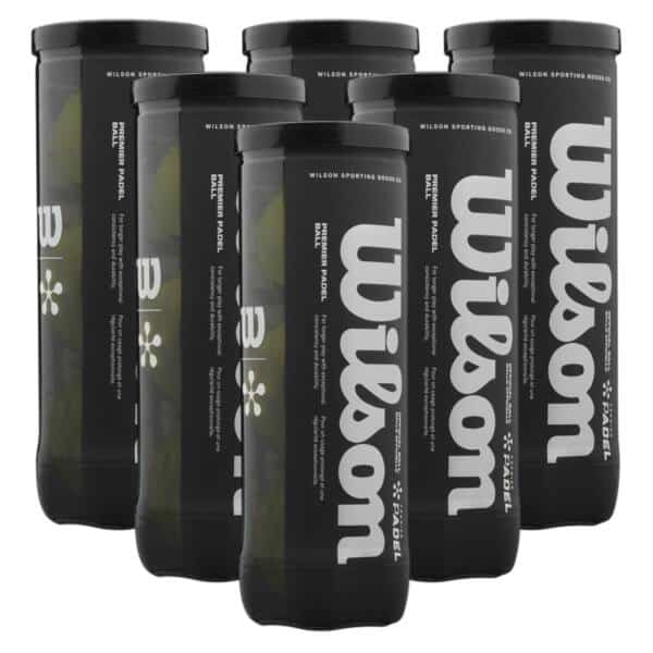 Pack 6 Botes de Pelotas Wilson Premier Padel