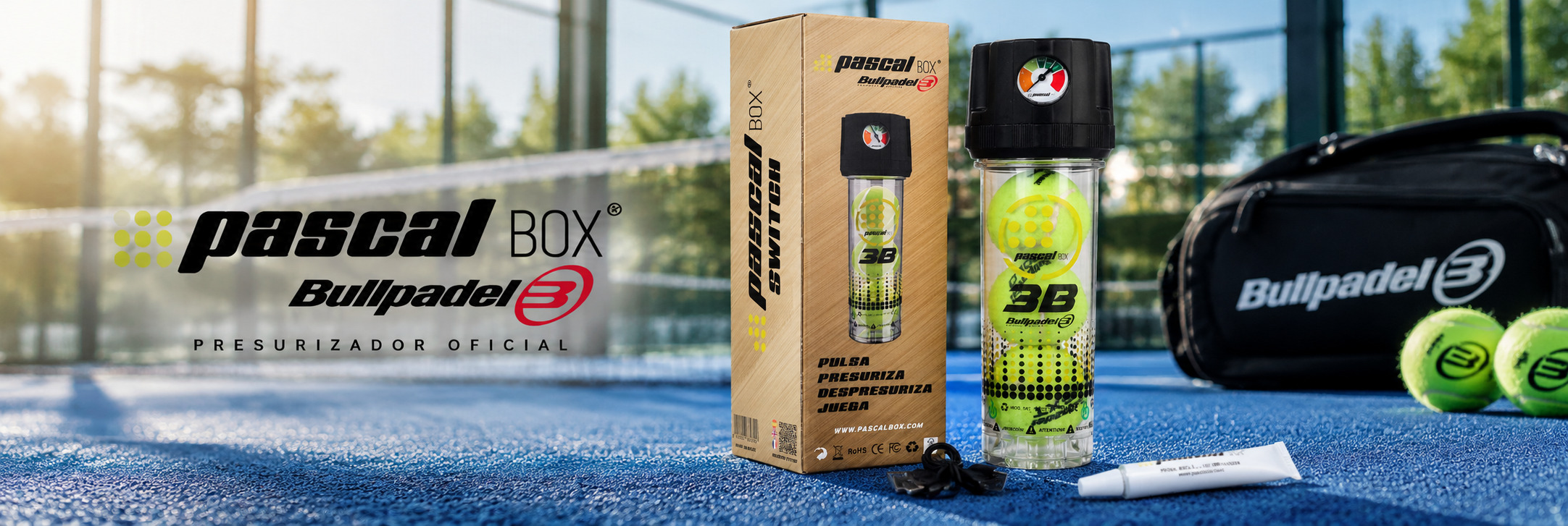 Presurizador de pelotas Pascal Box Switch Bullpadel